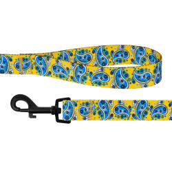 Повідець для собак BronzeDog Urban нейлоновий Огірки Жовтий