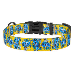 Нашийник для собак BronzeDog Urban нейлоновий Огірки Жовтий