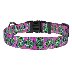 Нашийник для собак BronzeDog Urban нейлоновий Огірки Рожевий