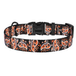 Нашийник для собак BronzeDog Urban нейлоновий Огірки Чорний