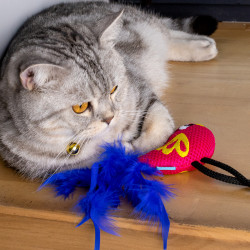 Іграшка для Котів Barksi дентал з дзвіночком Папуга Рожевий