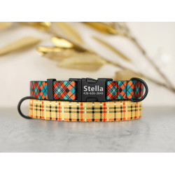 Нашийник для собак BronzeDog Urban нейлоновий Клітинка Зелений