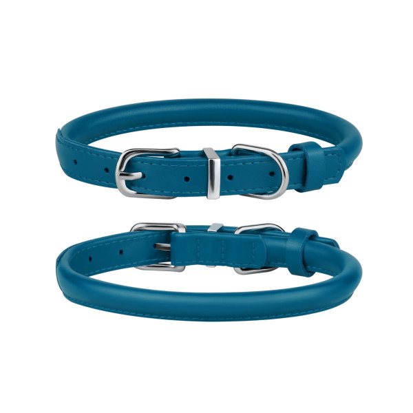 Нашийник для собак BronzeDog круглий шкіряний Містрал