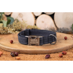 Нашийник для собак Bronzedog Сotton Silver Antiq Графіт