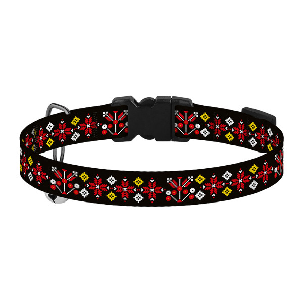 Нашийник для Котів Barksi Urban Нейлоновий Вишиванка Чорна