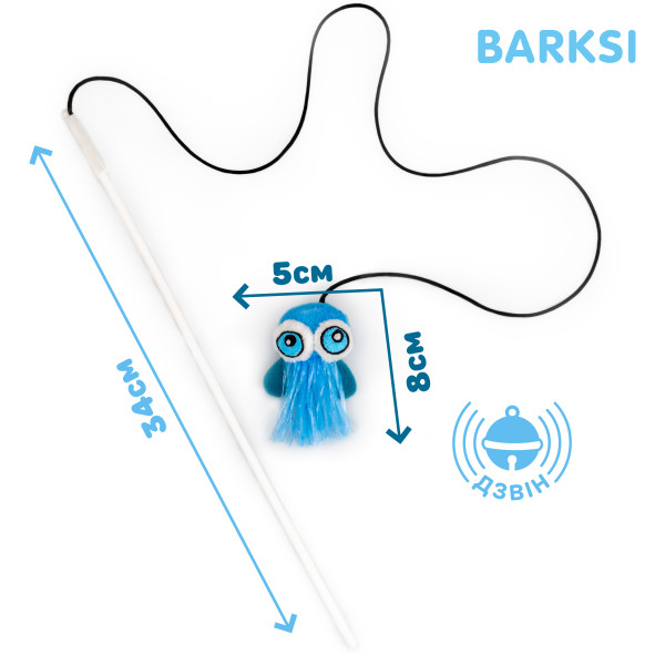 Іграшка для Котів Barksi Вудочка Восьминіг