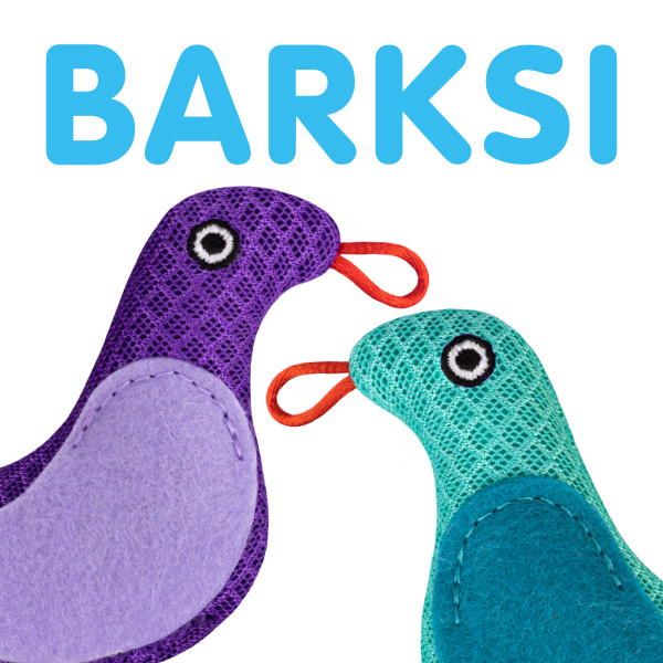 Іграшка для Котів Barksi Пташка з дзвіночком та пір'ям 9 х 8 см Фіолетова