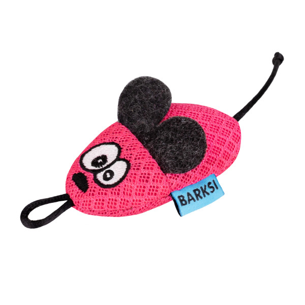 Іграшка для Котів Barksi Мишка з дзвіночком 8 х 4 см Рожева