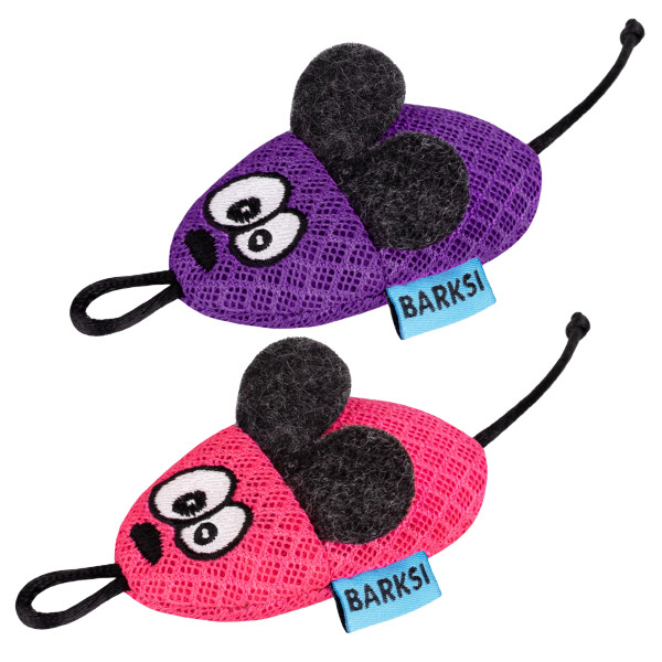 Іграшка для Котів Barksi Мишка з дзвіночком 8 х 4 см Рожева