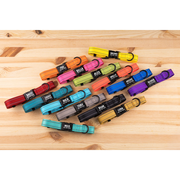 Нашийник для собак Bronzedog Active світловідбиваючий Жовтий