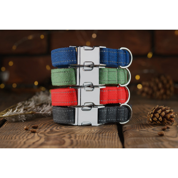 Нашийник для собак Bronzedog Сotton хром Армійський