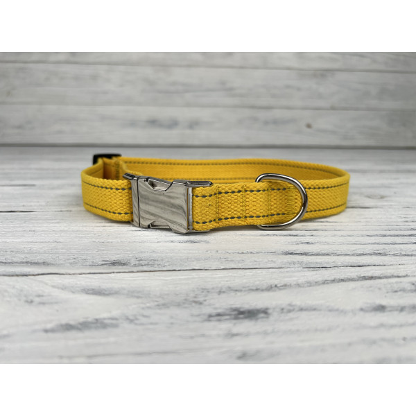 Нашийник для собак Bronzedog Сotton хром Жовтий