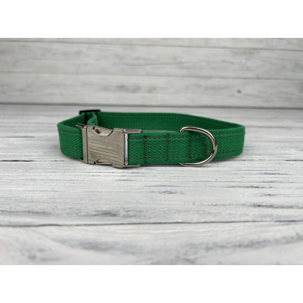 Нашийник для собак Bronzedog Сotton хром Зелений