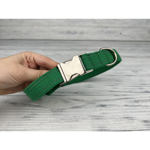 Нашийник для собак Bronzedog Сotton хром Зелений