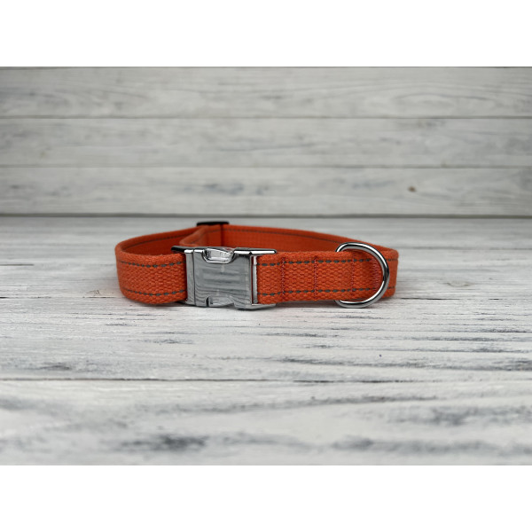 Нашийник для собак Bronzedog Сotton хром Помаранчевий