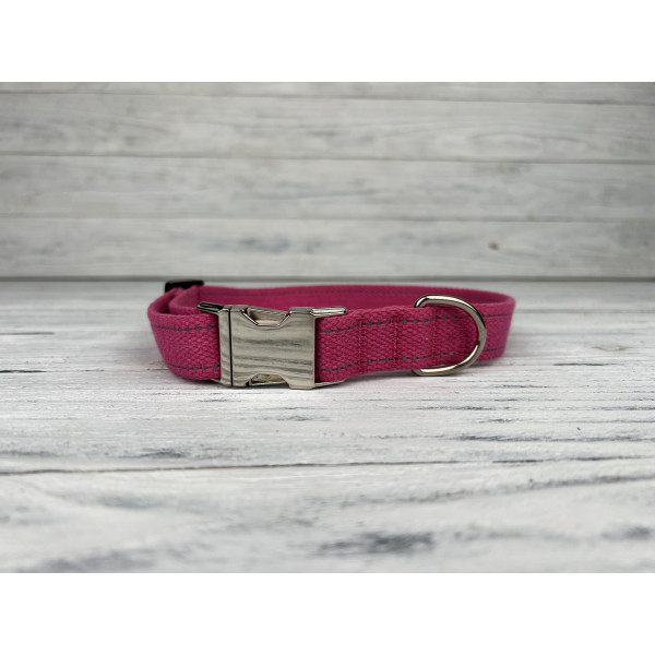 Нашийник для собак Bronzedog Сotton хром Рожевий