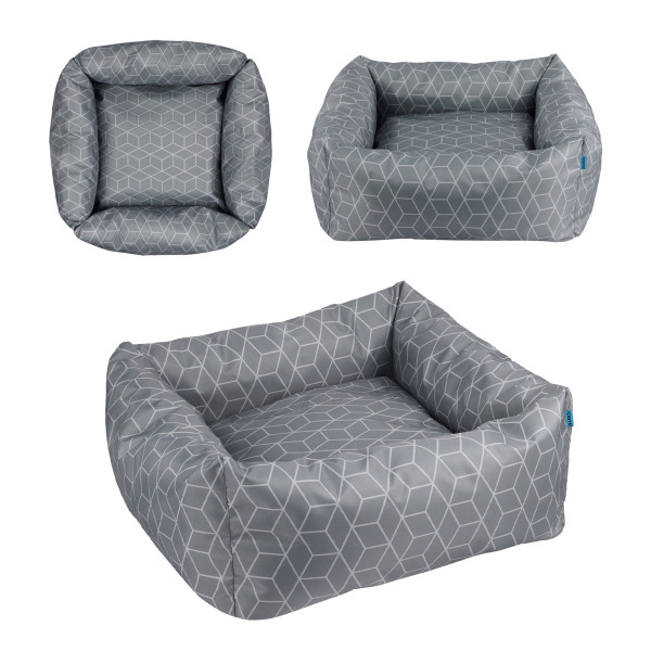 Лежак для Тварин Barksi Home Квадратний Сірий