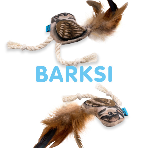 Іграшка для Котів Barksi Горобець з дзвіночком та пір'ям