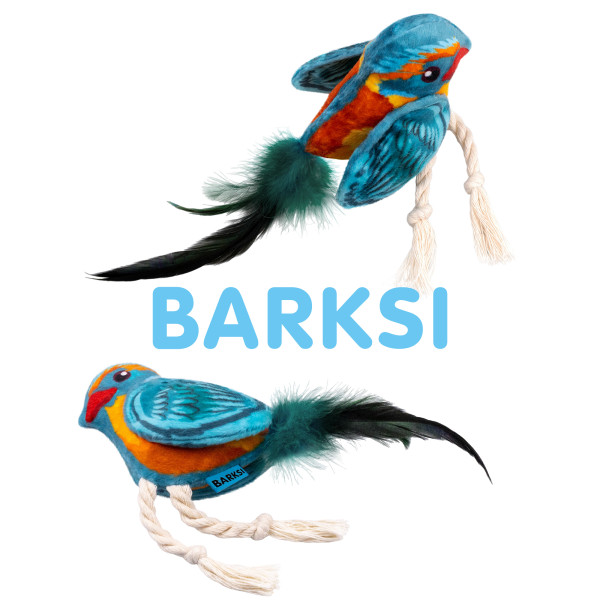 Іграшка для Котів Barksi Пташка з дзвіночком та пір'ям