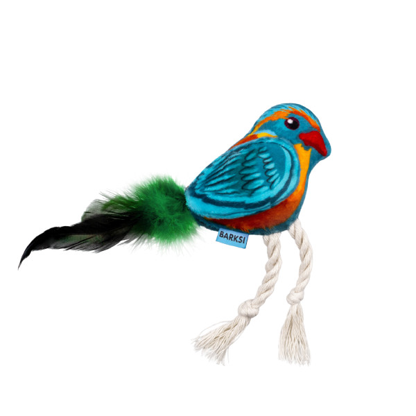 Іграшка для Котів Barksi Пташка з дзвіночком та пір'ям