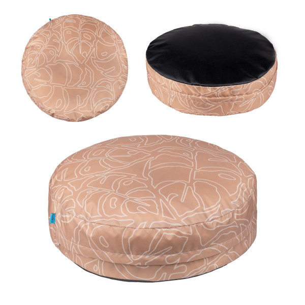 Матрац для Тварин Barksi Home Круглий Листя Бежевий