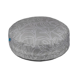 Матрац для Тварин Barksi Home Круглий Листя Сірий