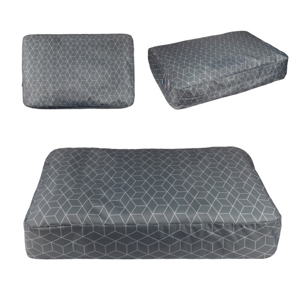 Матрац для Тварин Barksi Home Прямокутний Геометрія Сірий