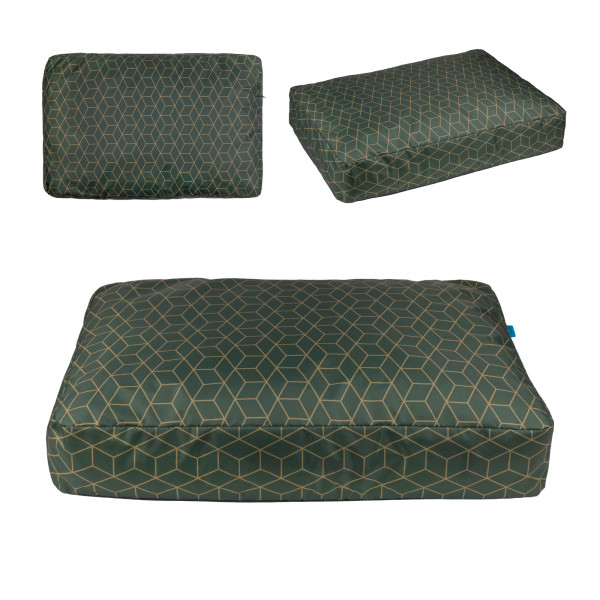 Матрац для Тварин Barksi Home Прямокутний Геометрія Зелений
