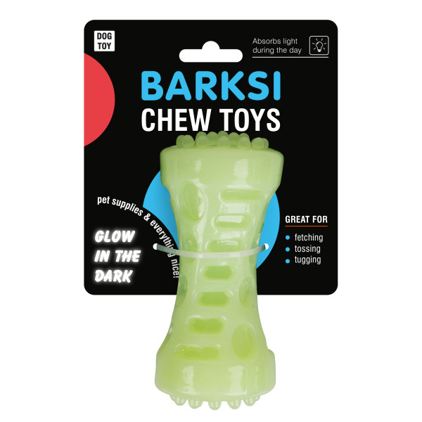 Іграшка для собак Barksi GLOW світлонакопичувальна Гантеля 5 х 13 см